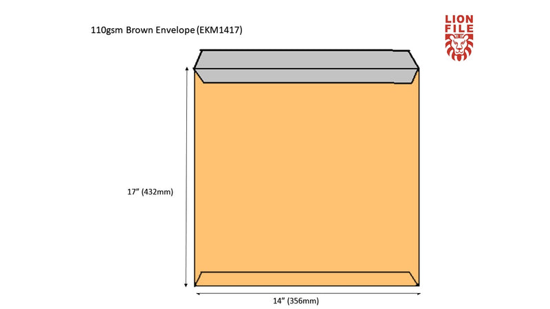 110gsm Brown Kraft  Envelope Various Size
