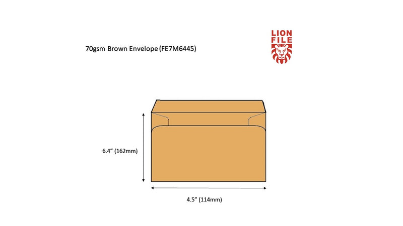 70gsm Brown Kraft Envelope Various Size