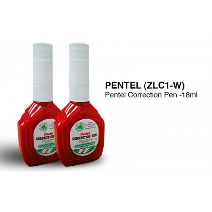 Pentel Red Bottle Correction Pen 18ML ZLC1-W 3