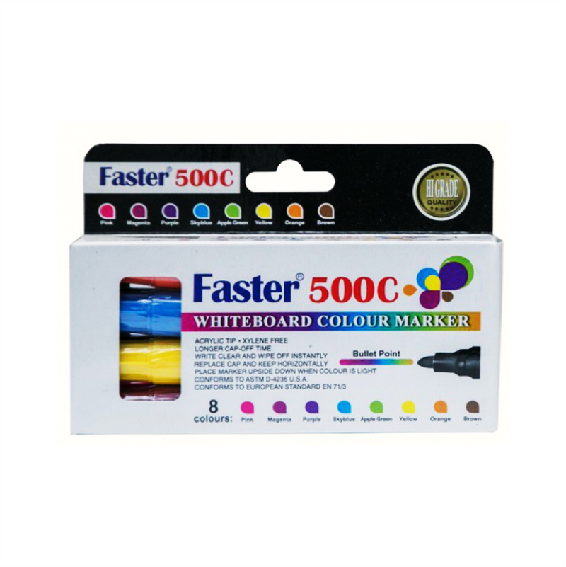 Faster 500C Whiteboard Marker (8's Color)