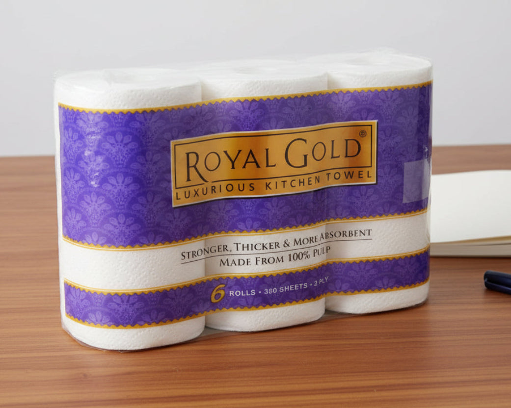 Royal Gold Kitchen Towel 6 Roll/Pkt