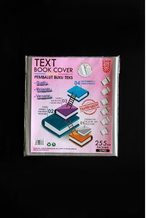 Text Exercise Book Cover 255mm-Clear /Emboss