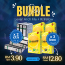 IK Yellow A4 Paper 70GSM + Lever Arch File F4 3" Bundle