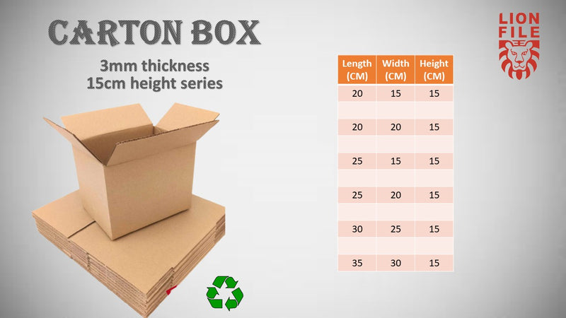 Packaging Paper Carton Boxes 15cm Height - Various Size