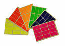 Self Adhesive Coloured Rectangle Labels - 10 sheets/pack