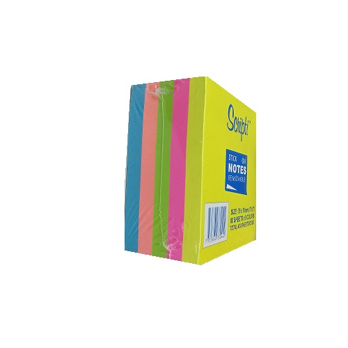 Scripti Removable Stick-On Notes 5 Neon Colour Cube 400s