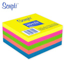 Scripti Removable Stick-On Notes 5 Neon Colour Cube 400s