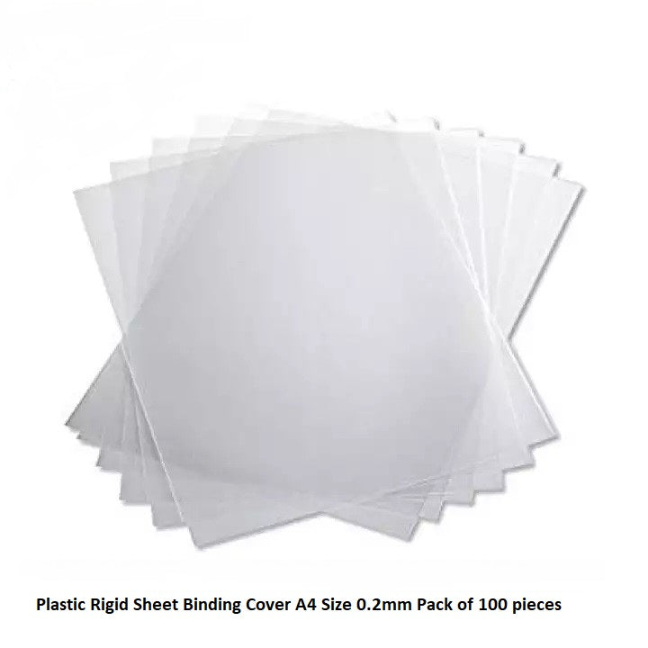 Plastic Rigid Sheet Binding Cover A4 Size 100 pieces 0.2mm -1 packet