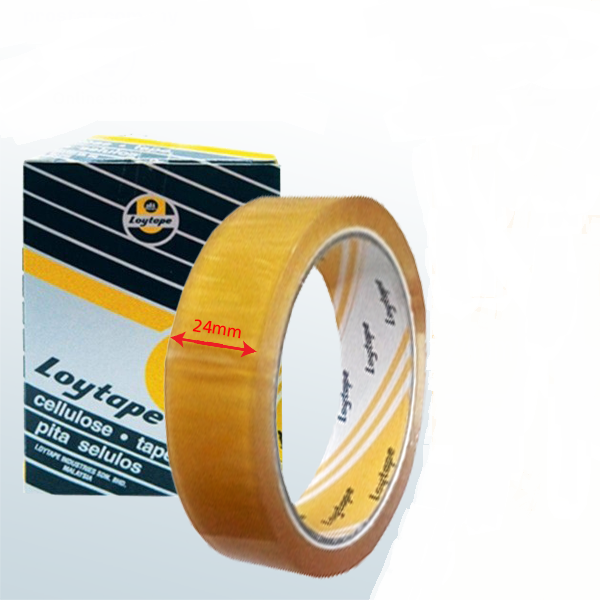 Loytape Cellulose Tape - 24mm x 40m (6 Pcs/Pack)