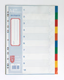 LIONFILE A4 10 COLOURED tab Index Dividers 0.13mm PP