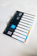LIONFILE Index 120gsm Color Paper 10 part Index Divider