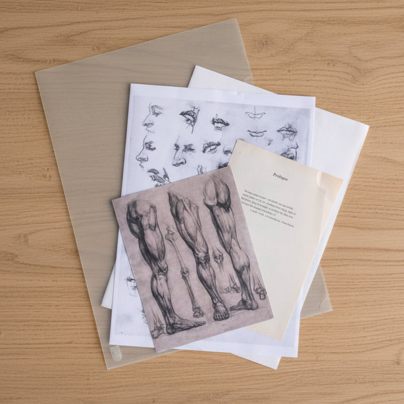 LIONFILE L / U / C-Shape A4 Transparent Plastic Folder - 24pcs/pack