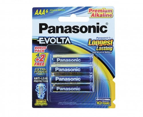 Panasonic Evolta Battery AAA 6's