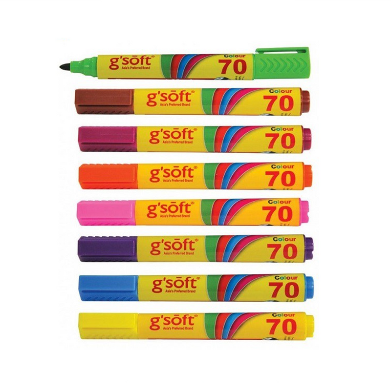 G'Soft 70 Permanent Marker (8's Color)