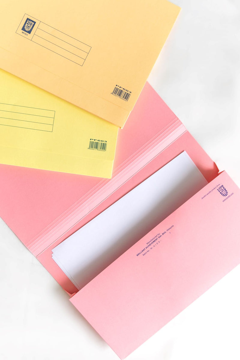 Pocket File Buff Assorted Colour Lion File Pocket File