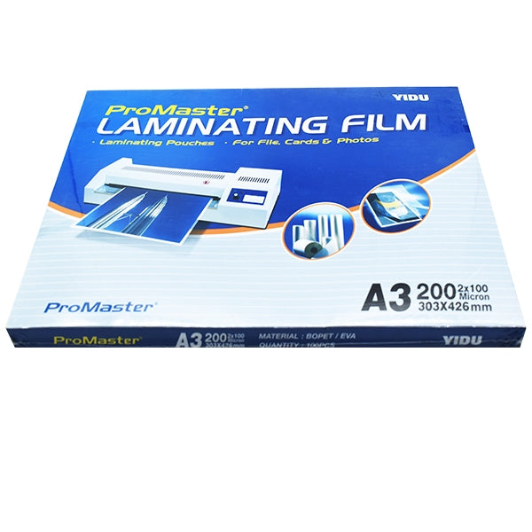 Promaster A3 Laminating Film (100 Micron) 100's