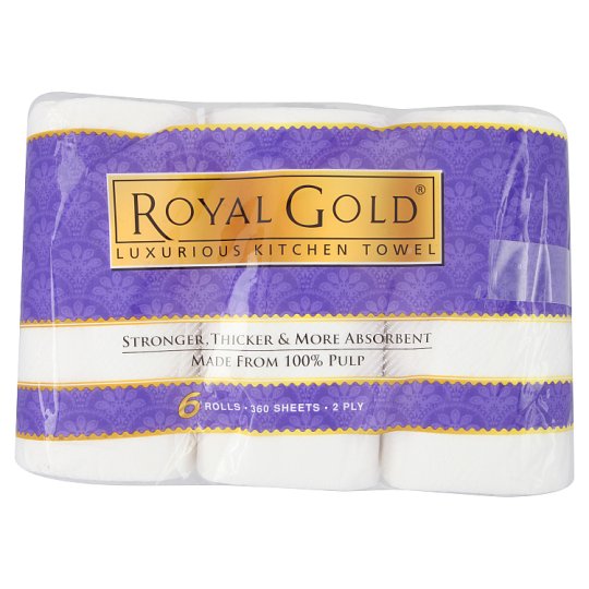 Royal Gold Kitchen Towel 6 Roll/Pkt