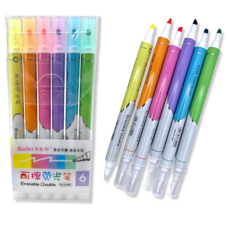 KLS-609 Erasable Double Highlighter 6's